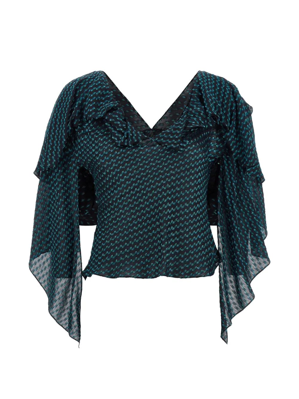 Kiko Kostadinov Plexus crinkled blouse - Blu