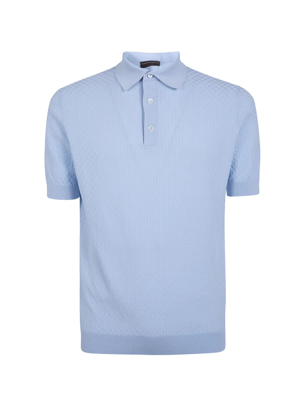 Filippo De Laurentiis waffle-knit polo shirt - Blu