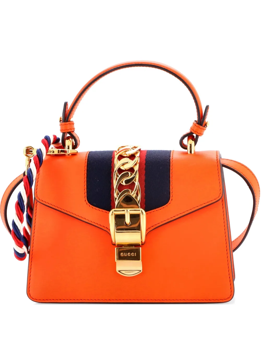 Gucci Pre-Owned Sylvie Top Handle Bag Leather Mini satchel - Arancione