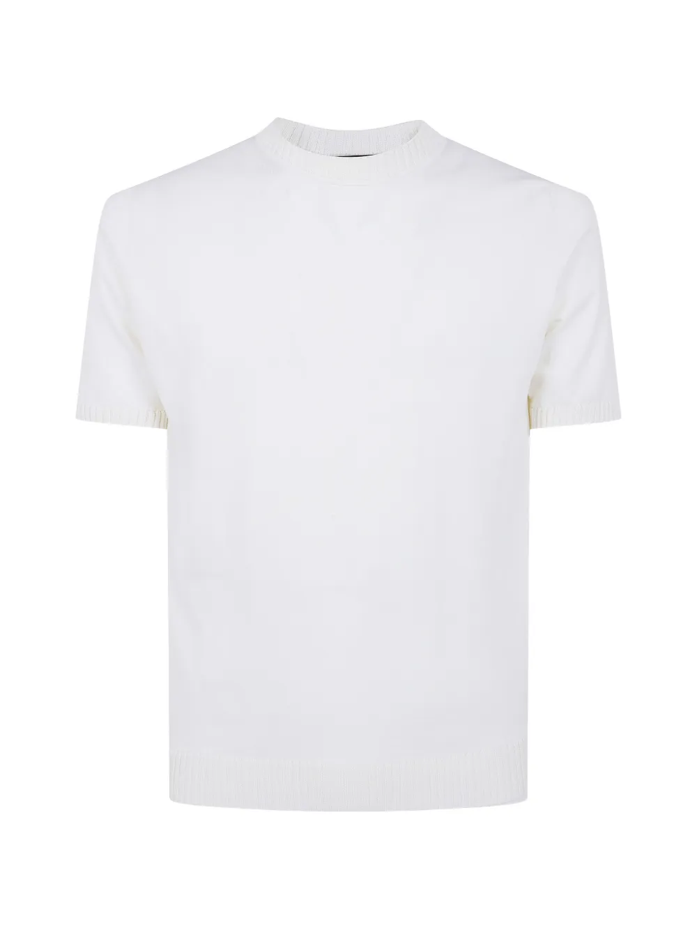 Filippo De Laurentiis ribbed-trim knitted t-shirt - Weiß