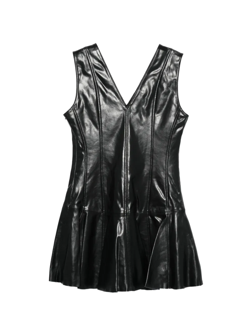 GANNI A-line mini dress - Nero