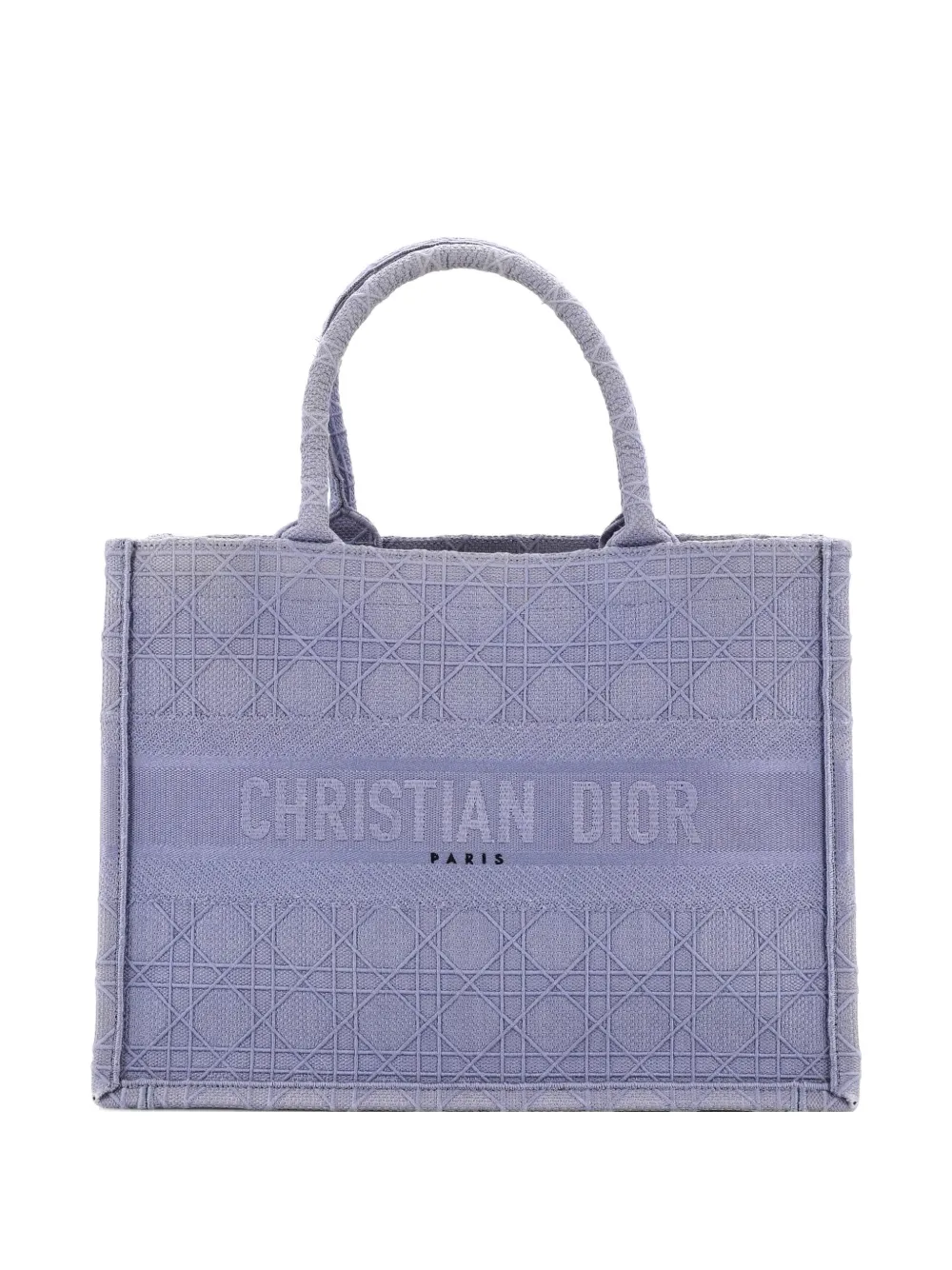 Christian Dior Pre-Owned Book Cannage Embroidered Canvas Medium tote bag - Blu