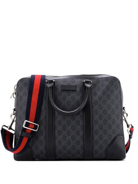 Gucci Pre-Owned Convertible Zip Around Briefcase GG Coated Canvas Medium business bag