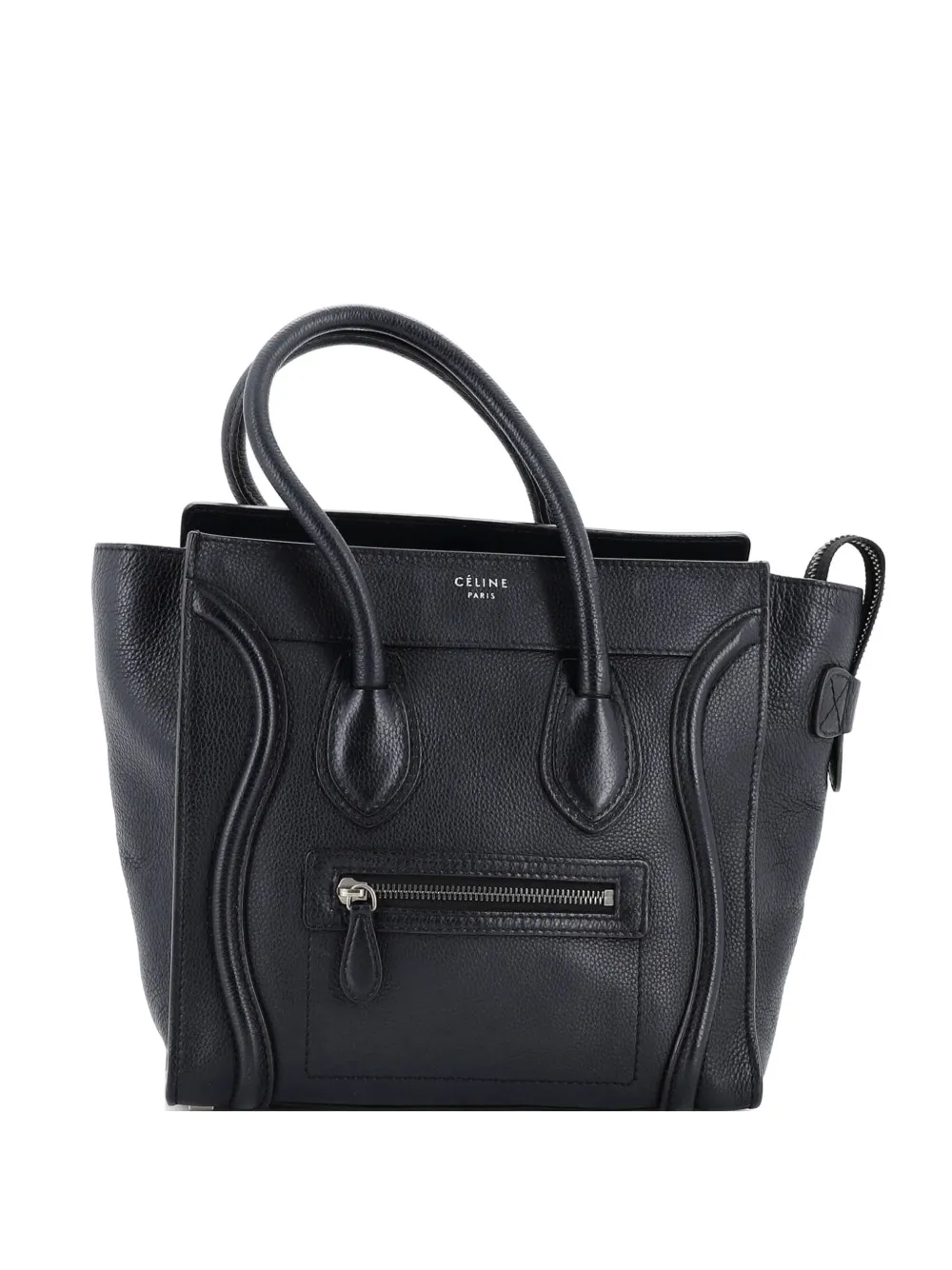 Celine Pre-Owned Luggage Bag Grainy Leather Micro tote bag - Nero