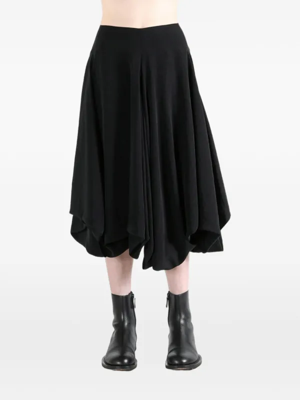 Yohji Yamamoto ドレープ スカート | ブラック | FARFETCH JP
