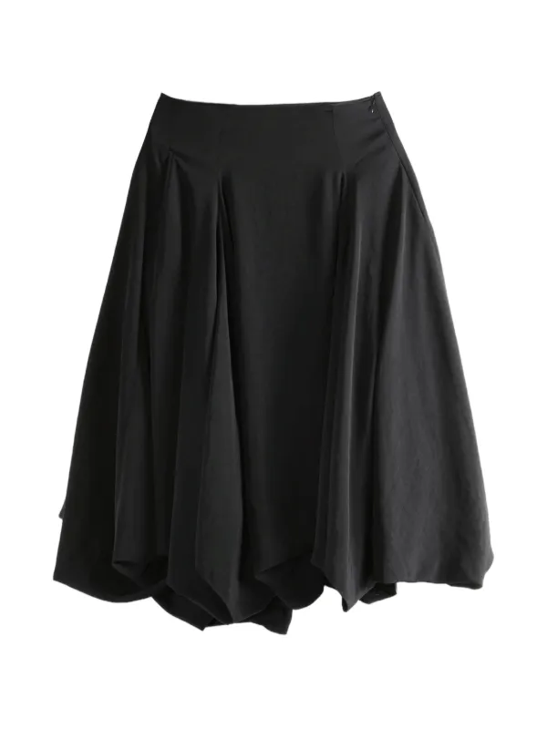 ヨウジヤマモト　ブラックスカート Yohji Yamamoto ドレープ スカート | ブラック | FARFETCH JP