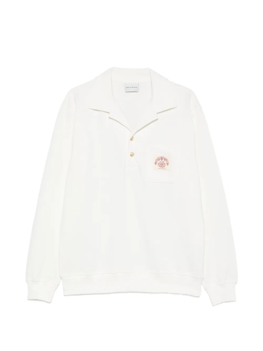 Drôle De Monsieur logo-patch polo shirt - Toni neutri