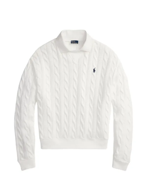 polo ralph lauren ニットセーター　ホワイト Polo Ralph Lauren ケーブルニットセーター | ホワイト | FARFETCH JP