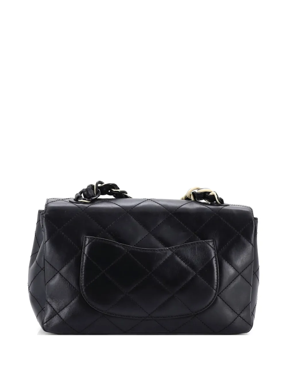 CHANEL Pre-Owned Resin Chain CC Flap Bag Quilted Lambskin Medium shoulder bag - Nero