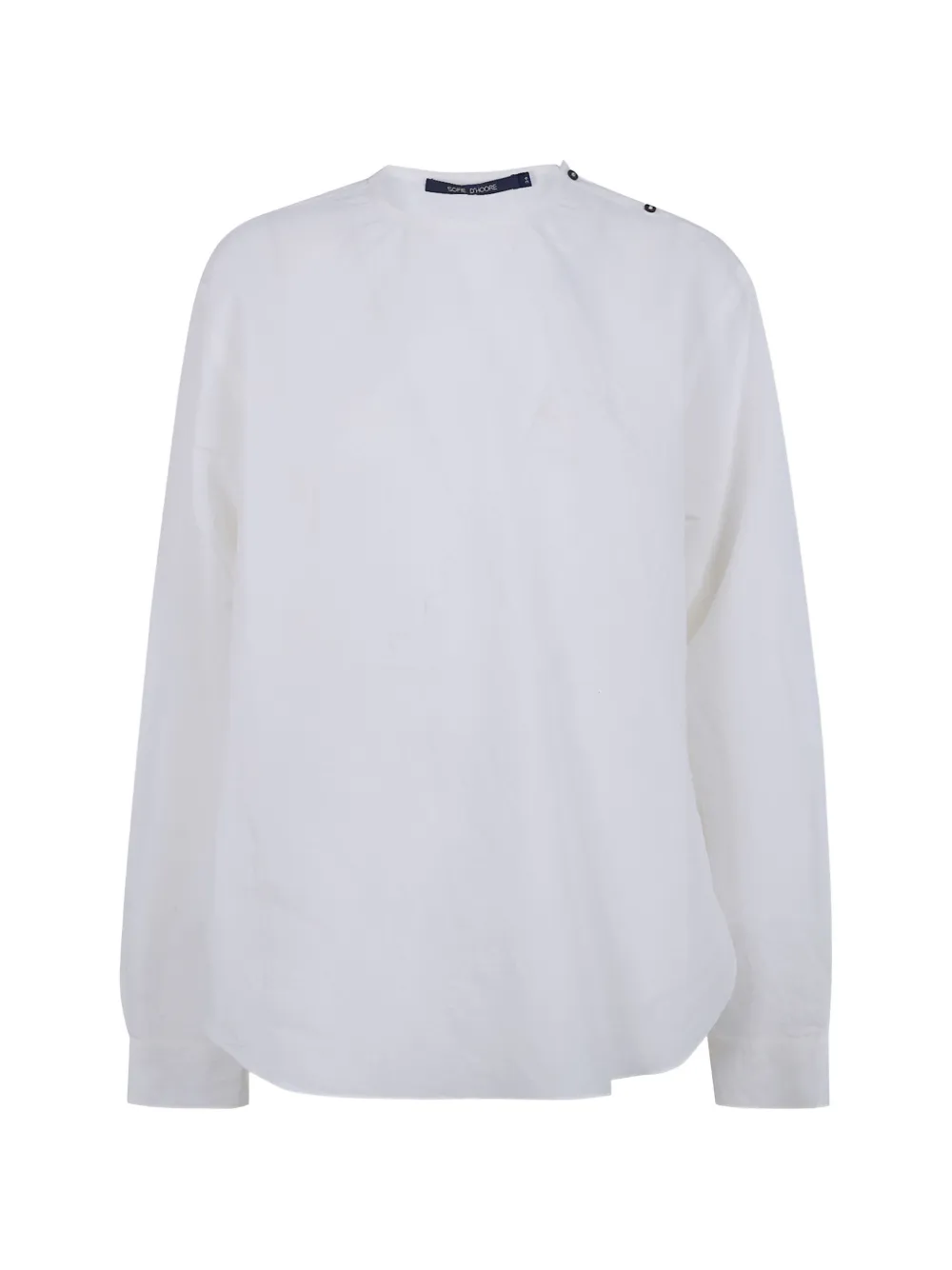 Sofie D'hoore Barel button-shoulder long-sleeve shirt - Bianco
