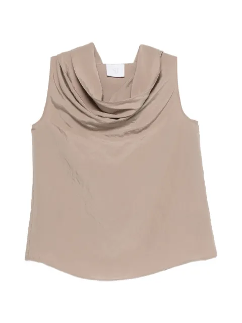 Su draped knot-detail blouse
