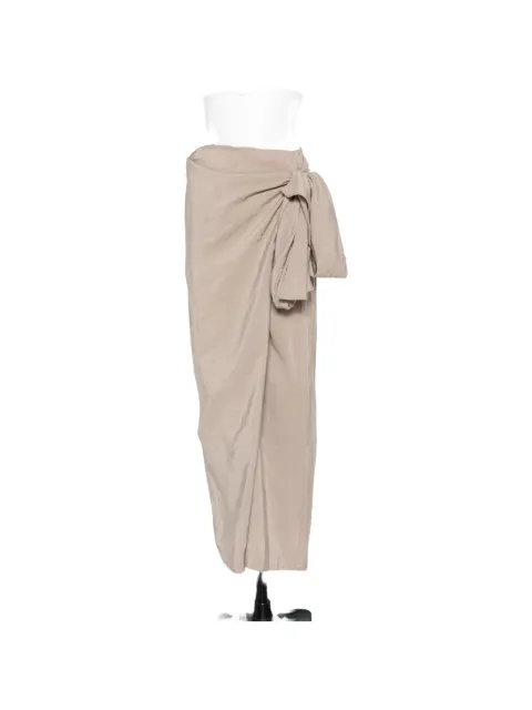 Su draped tie-fastening pants