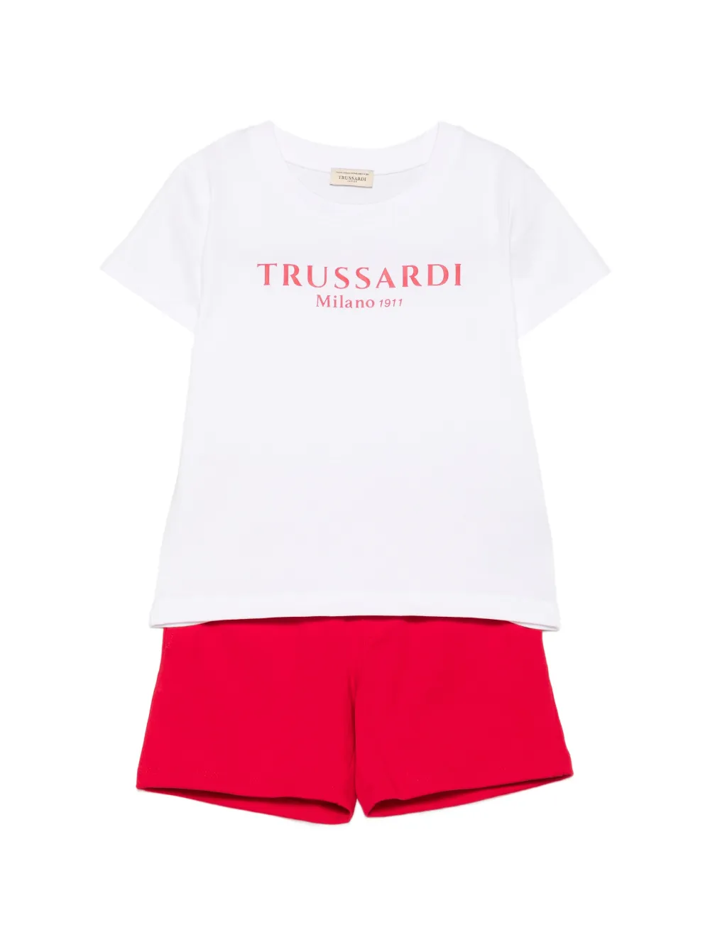 TRUSSARDI JUNIOR logo-print shorts set (set of two) - Bianco