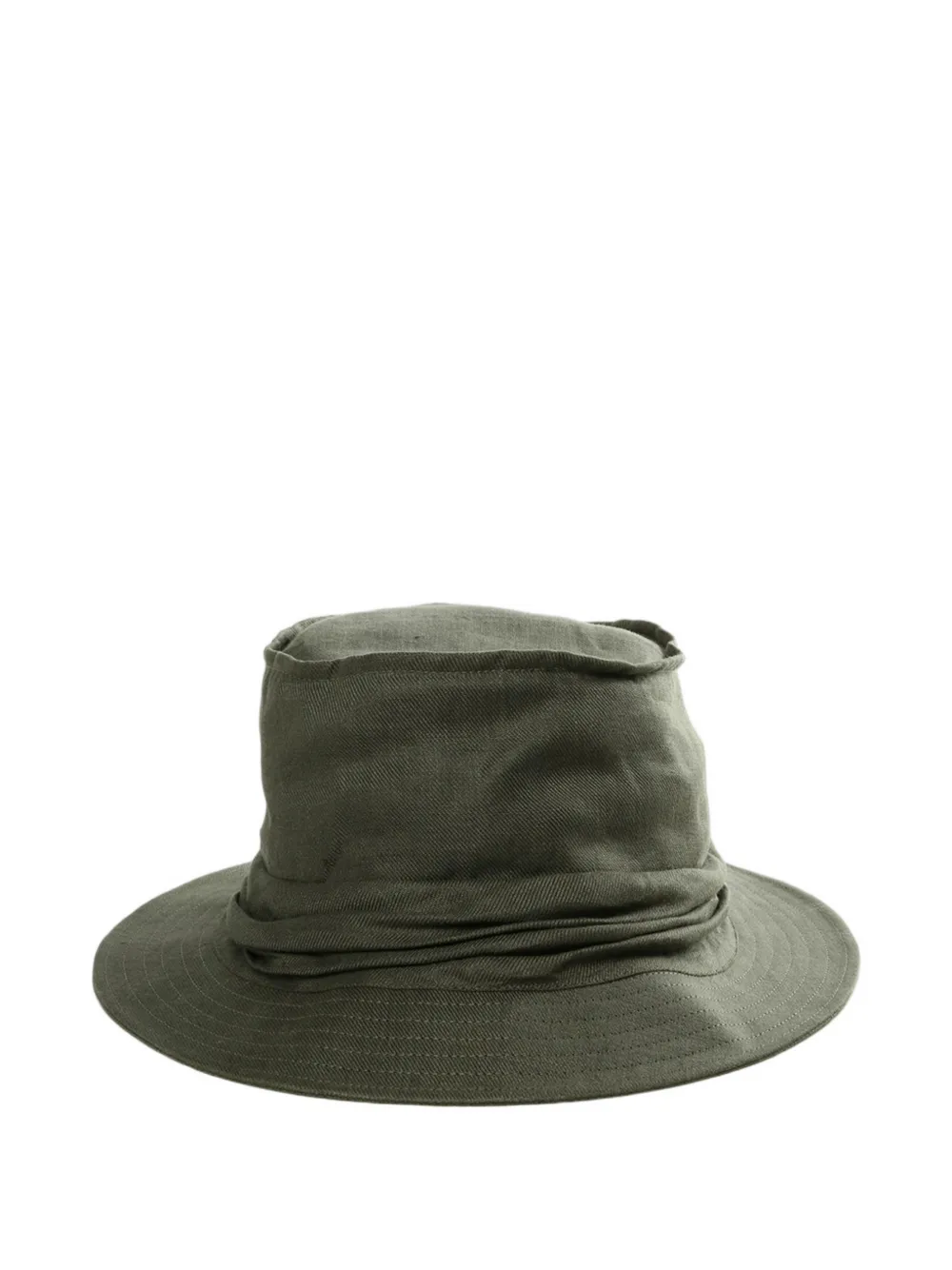 Yohji Yamamoto ruched bucket hat - Verde