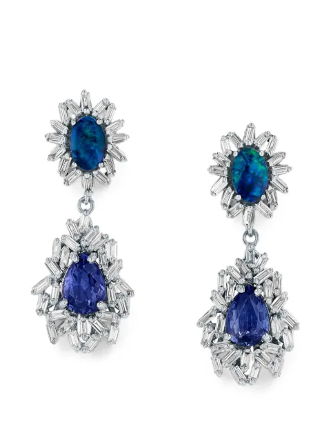 Suzanne Kalan aretes con zafiro y ópalo