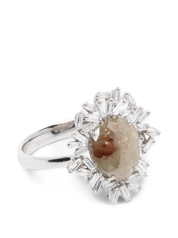 Suzanne Kalan One of a Kind Diamond Cluster Ring in Silver