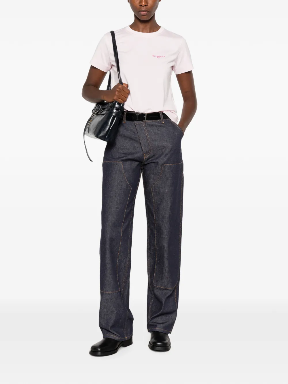 Givenchy Katoenen T-shirt met geborduurd logo Roze