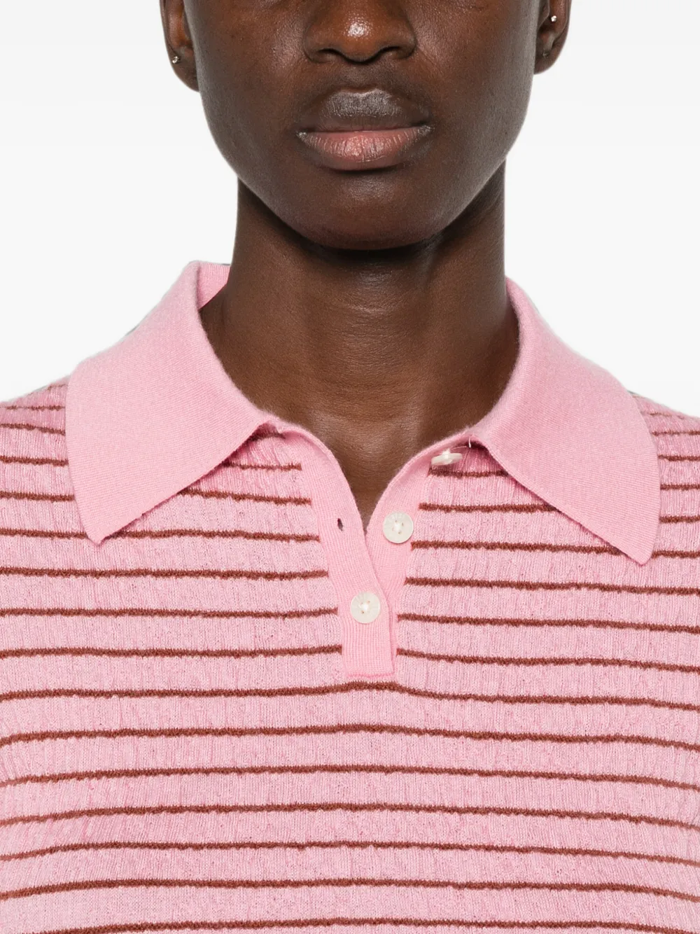 Guest In Residence Gesmockte gekrompen polotop Roze
