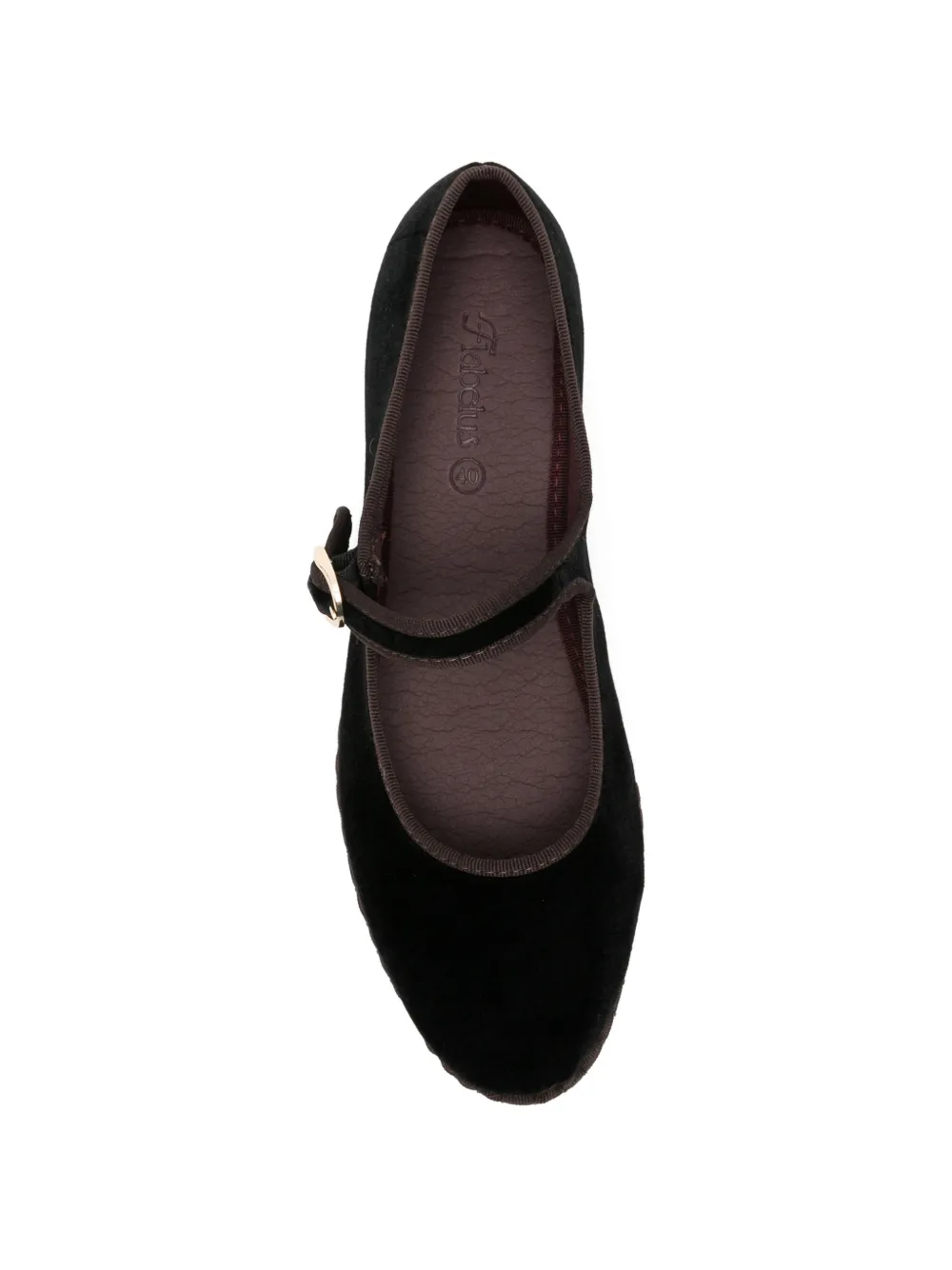 FLABELUS Sethe fluwelen ballerina's Zwart