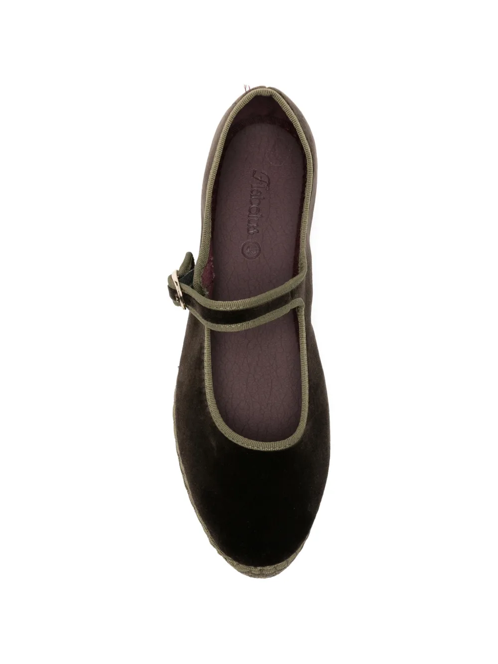 FLABELUS Ulla velvet ballet flats Bruin