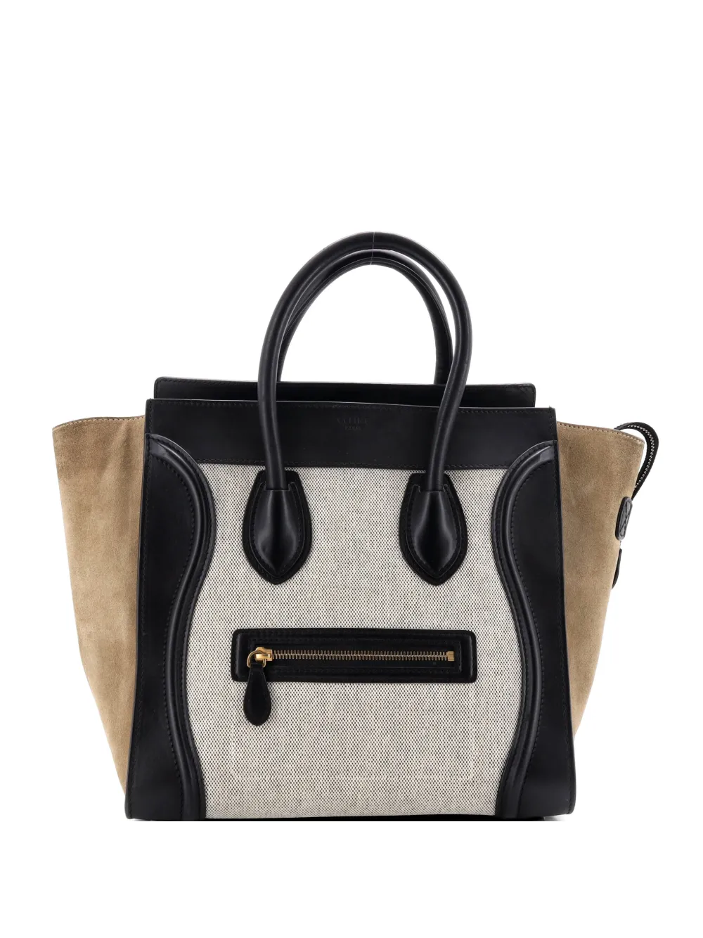 Celine Pre-Owned Tricolor Luggage Bag Canvas and Leather Micro tote bag - Toni neutri