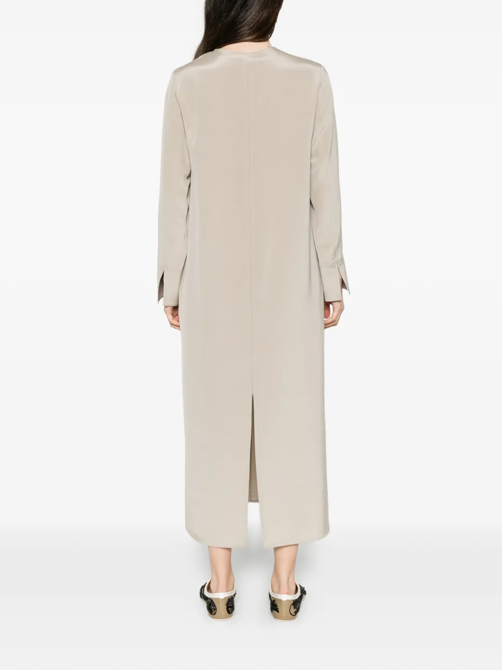 Max Mara Midi-jurk met keyhole Beige