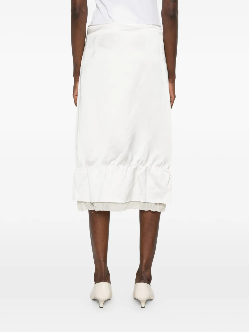 TOTEME Gelaagde midi-rok Wit