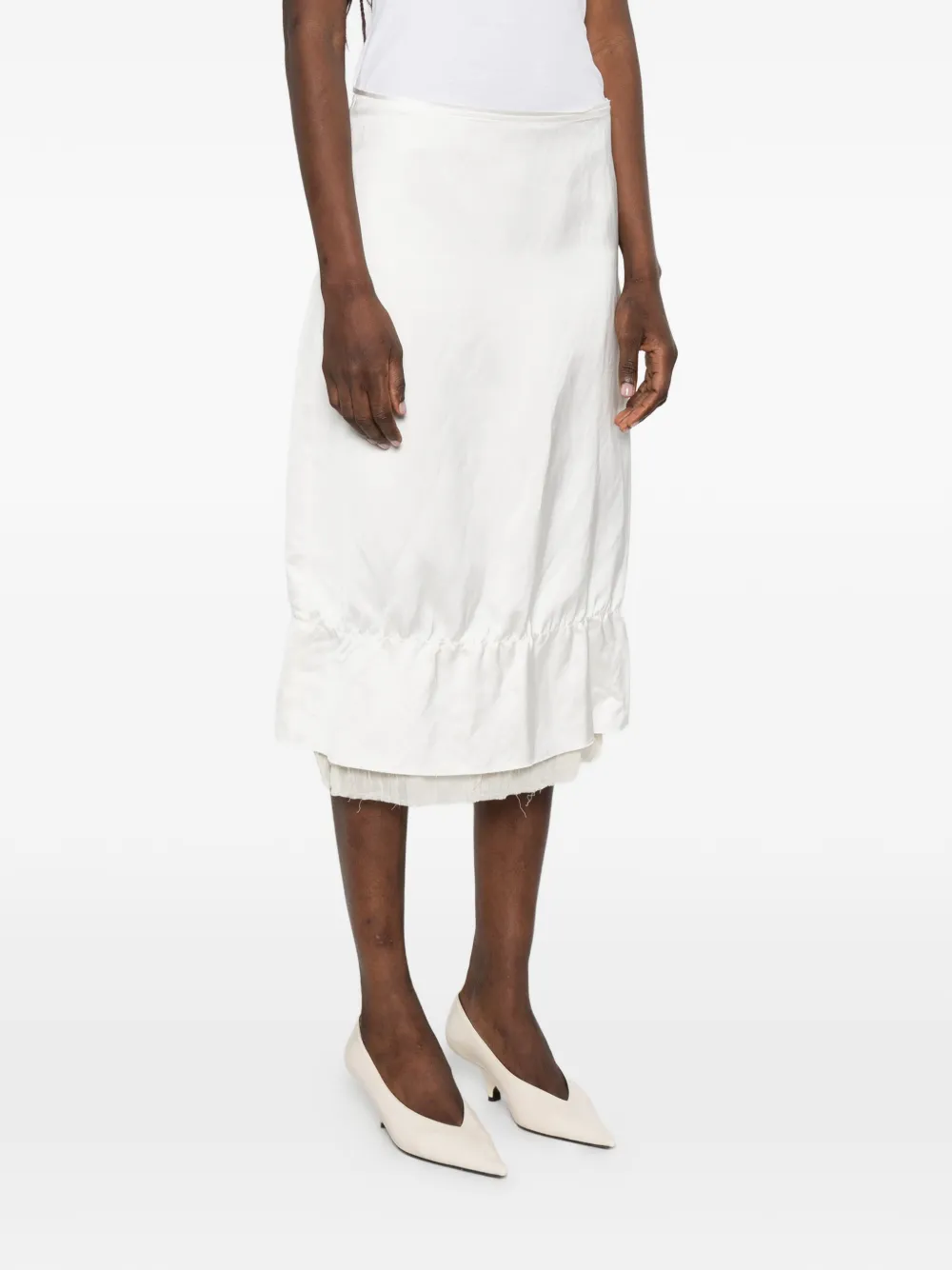 TOTEME Gelaagde midi-rok Wit