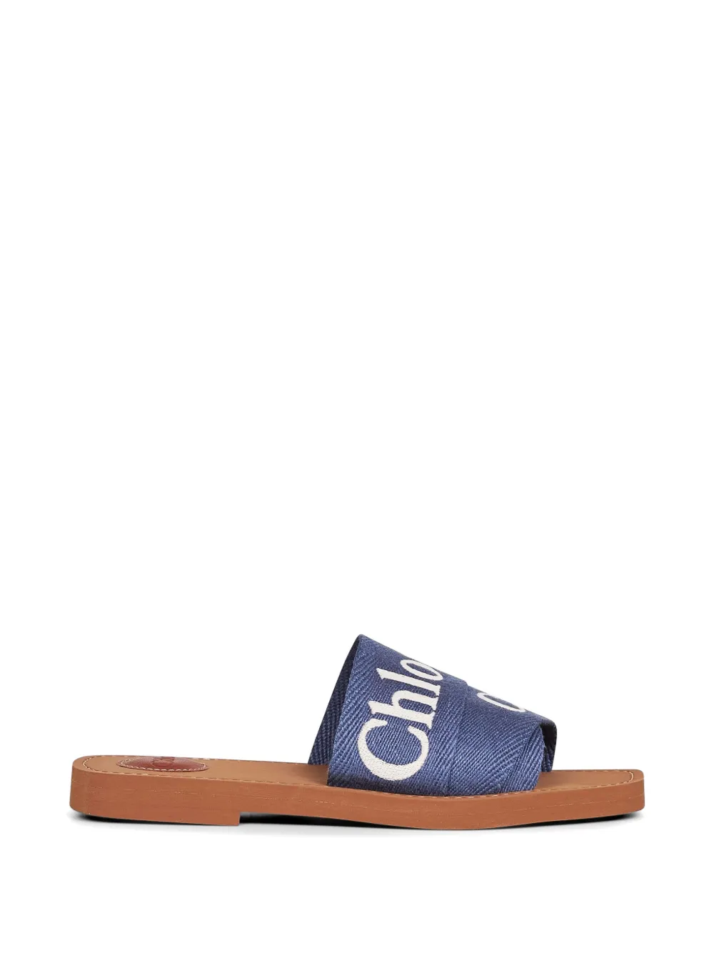 Chloé Woody sandalen met logoprint Blauw