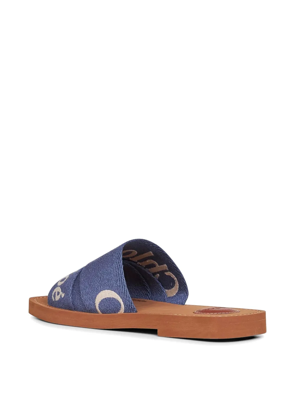 Chloé Woody sandalen met logoprint Blauw