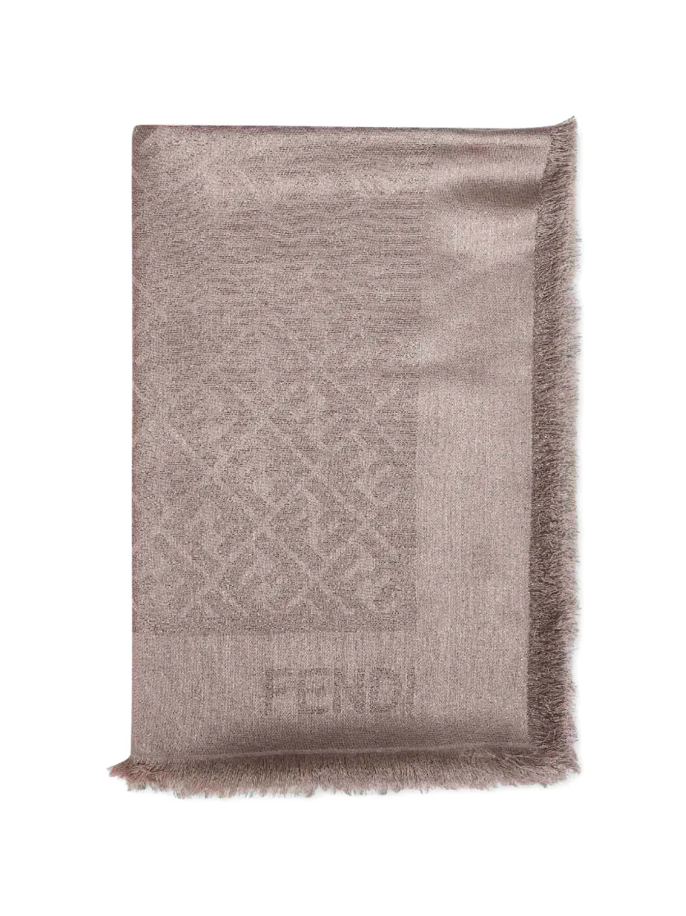 FENDI frayed jacquard scarf - Rosa