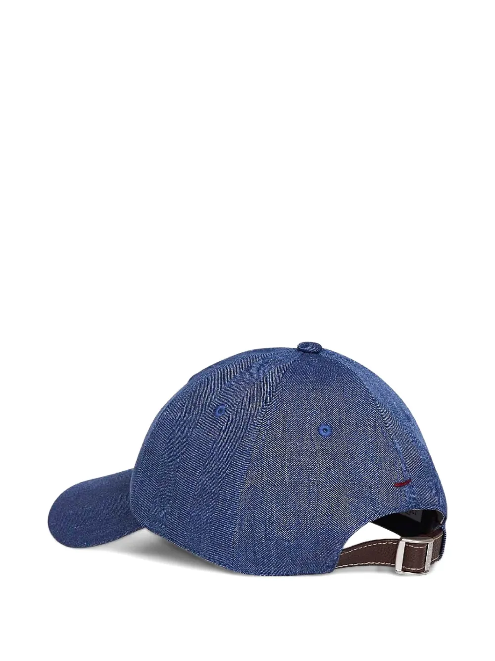  Brunello Cucinelli Embroidered Logo Crest Hat - Blue 
