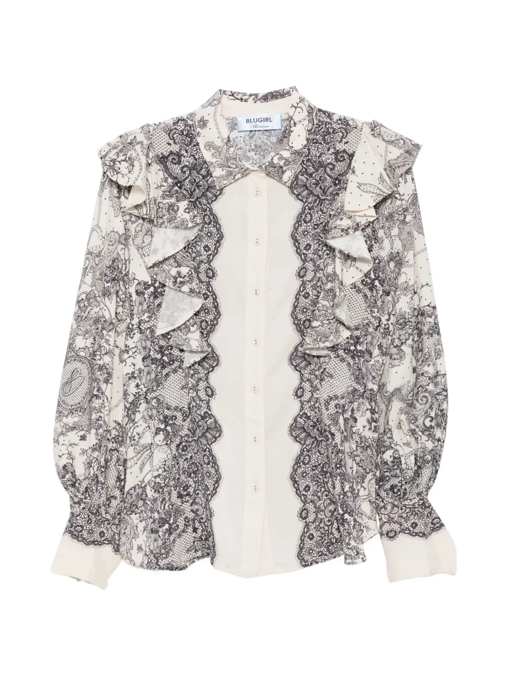Blugirl lace-print shirt - Toni neutri