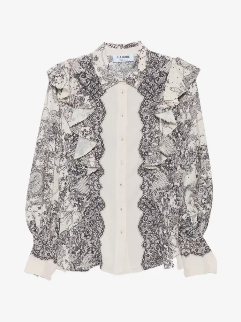 Blugirl lace-print shirt
