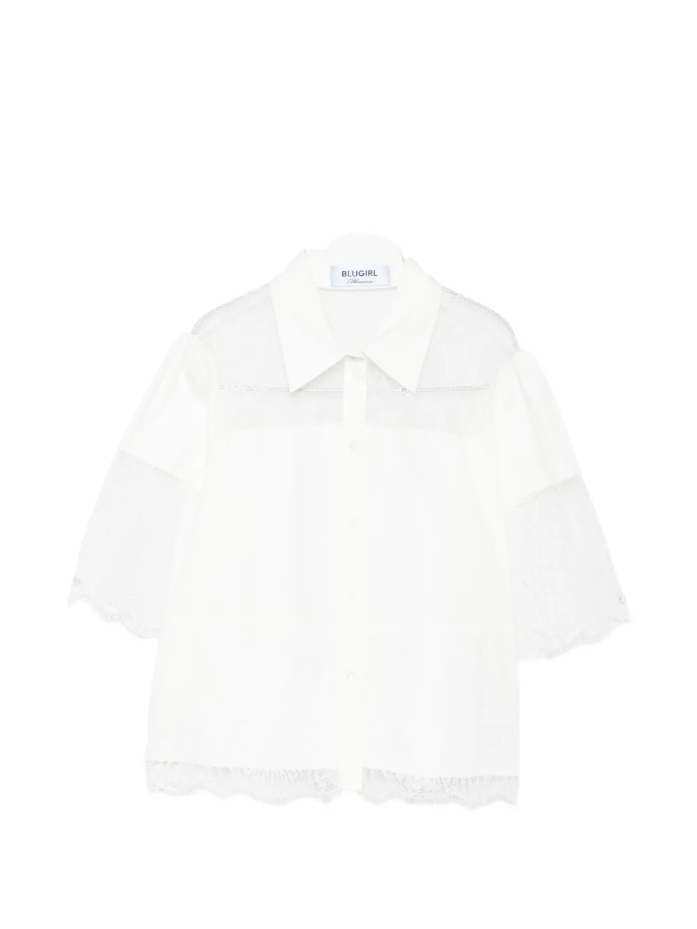 Blugirl lace-detail shirt - Bianco