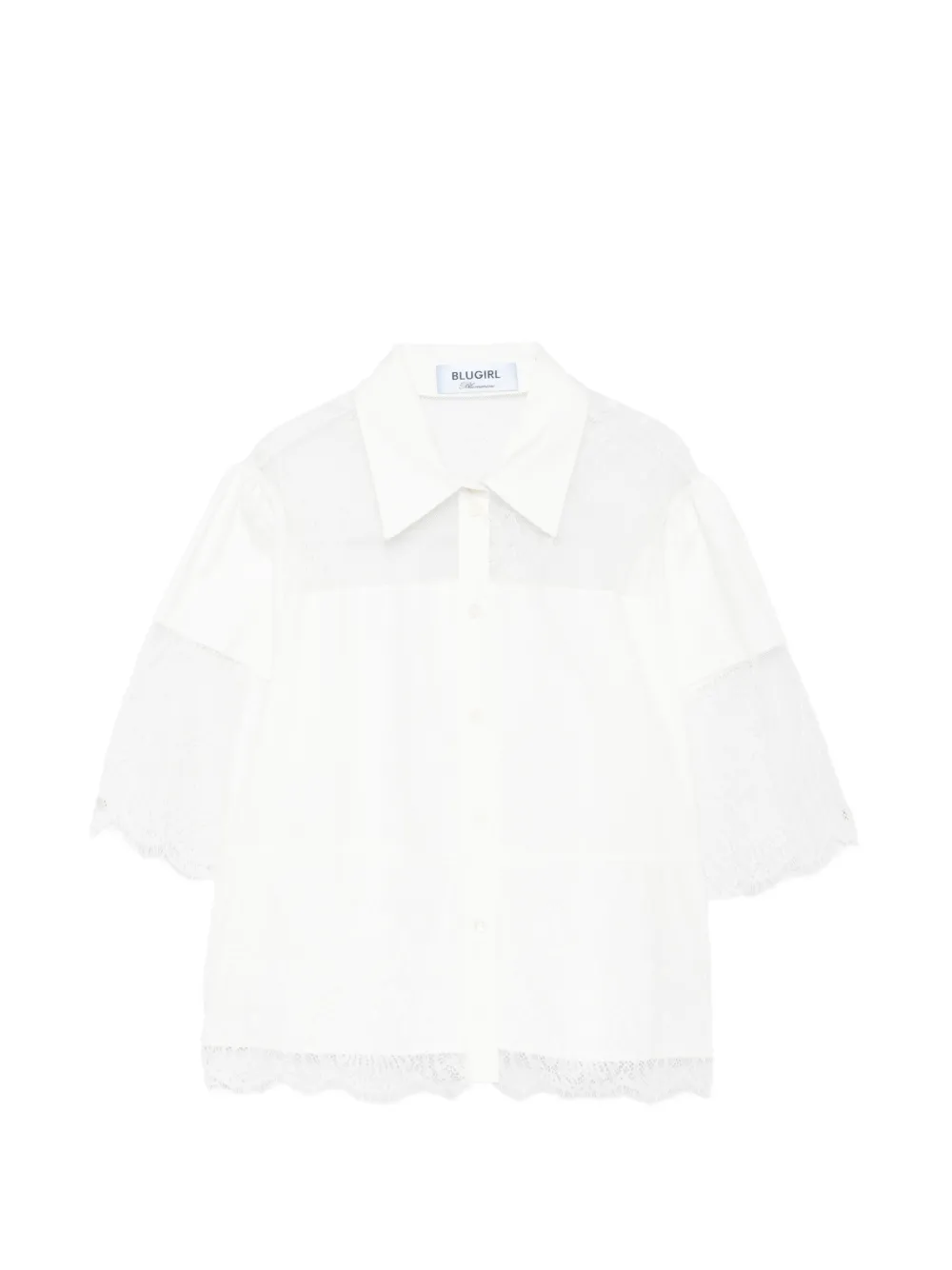 Blugirl lace-detail shirt - Bianco
