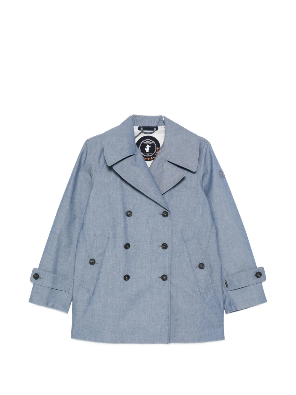 Save The Duck double-breasted coat - Blau