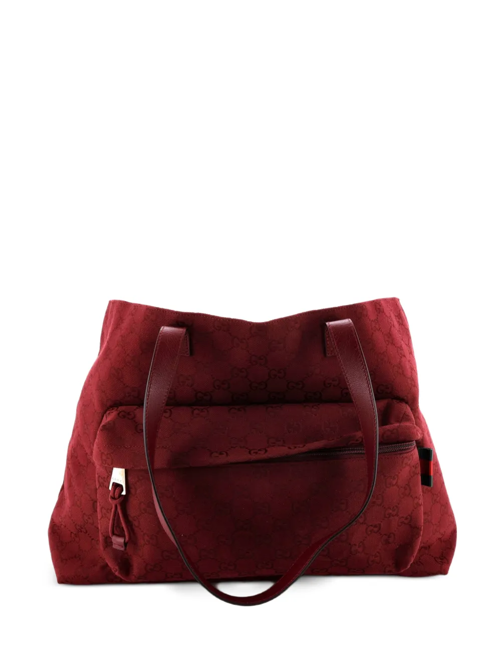 Gucci Pre-Owned Front Pocket Debossed Logo GG Canvas Large tote bag - Rosso