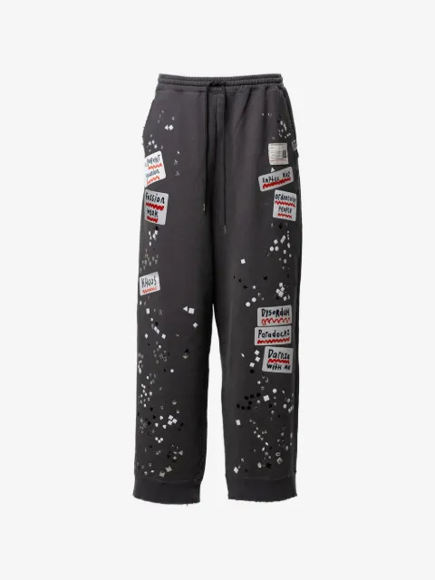 Maison MIHARA YASUHIRO pants con apliques y detalle de parche