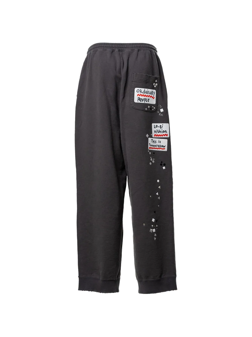 Maison MIHARA YASUHIRO Trainingsbroek verfraaid met studs en patch Grijs