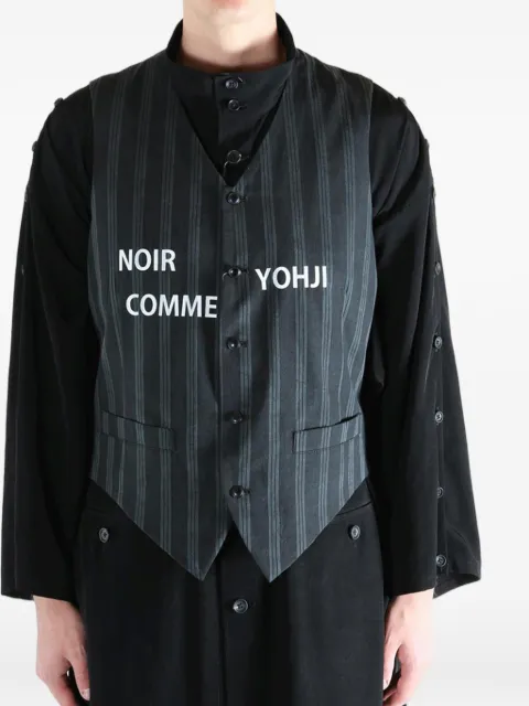 Yohji Yamamoto pinstripe cotton waistcoat