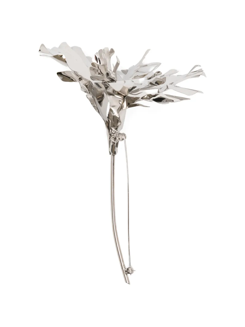Nº21 floral-motif brooch - Silber