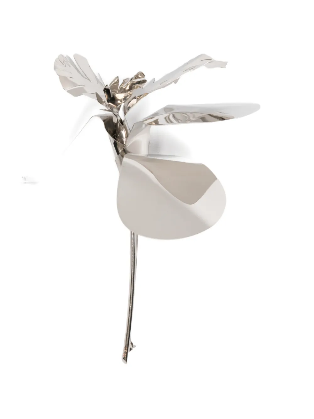 Nº21 floral-motif brooch - Silber