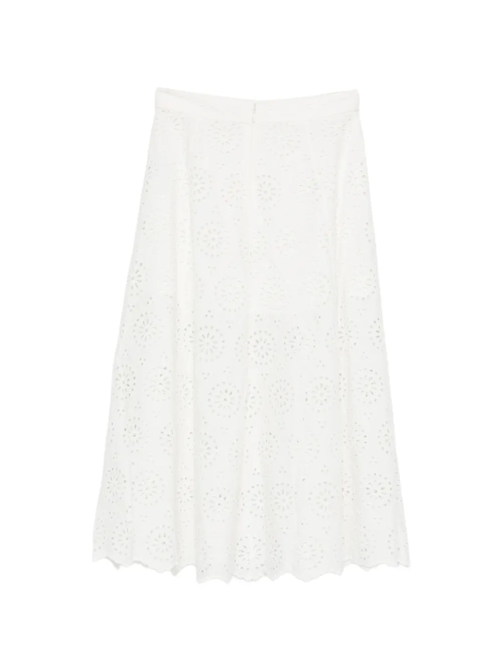 Frame The Deco Eyelet Skirt In White