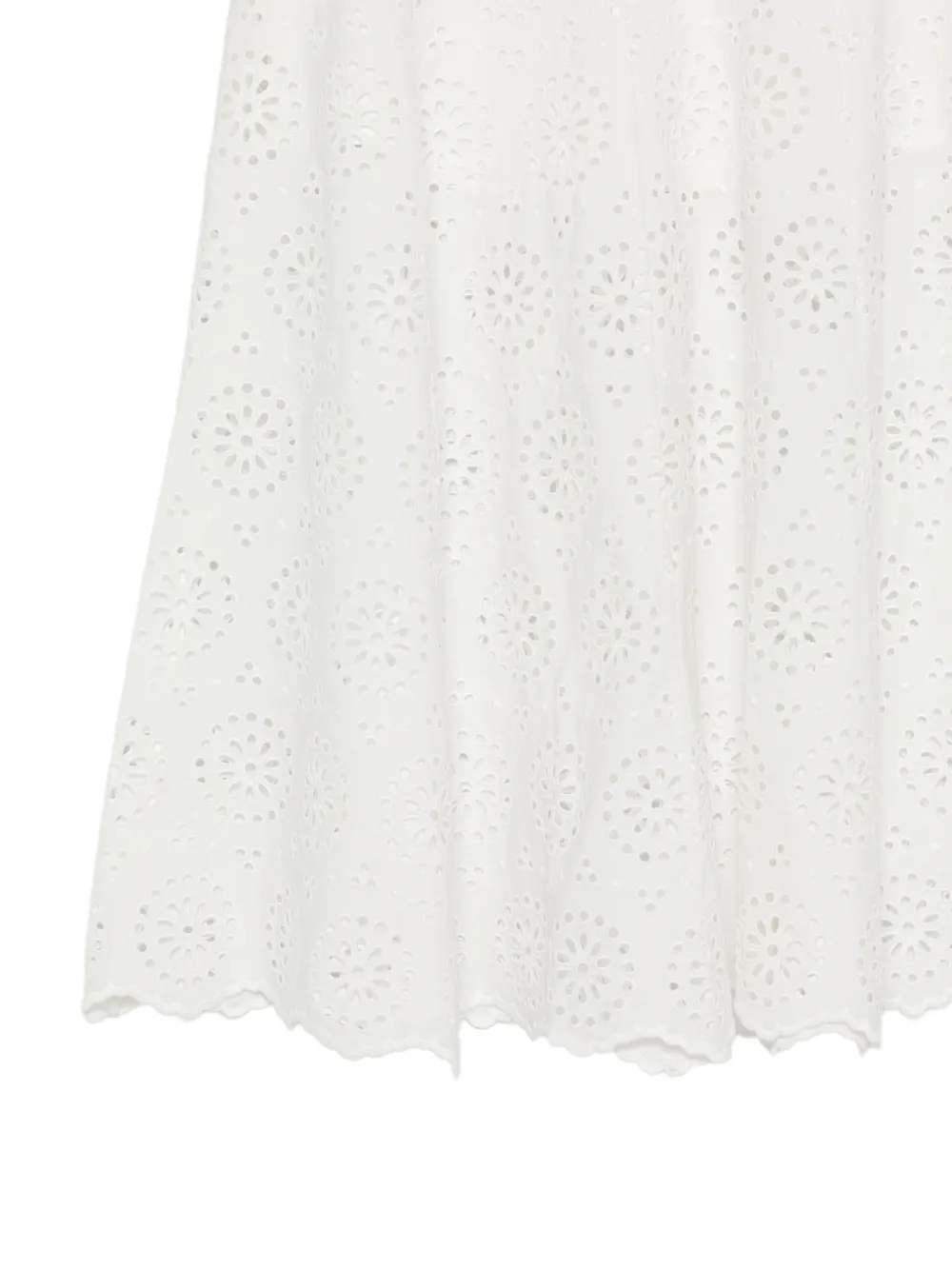 Frame The Deco Eyelet Skirt In White