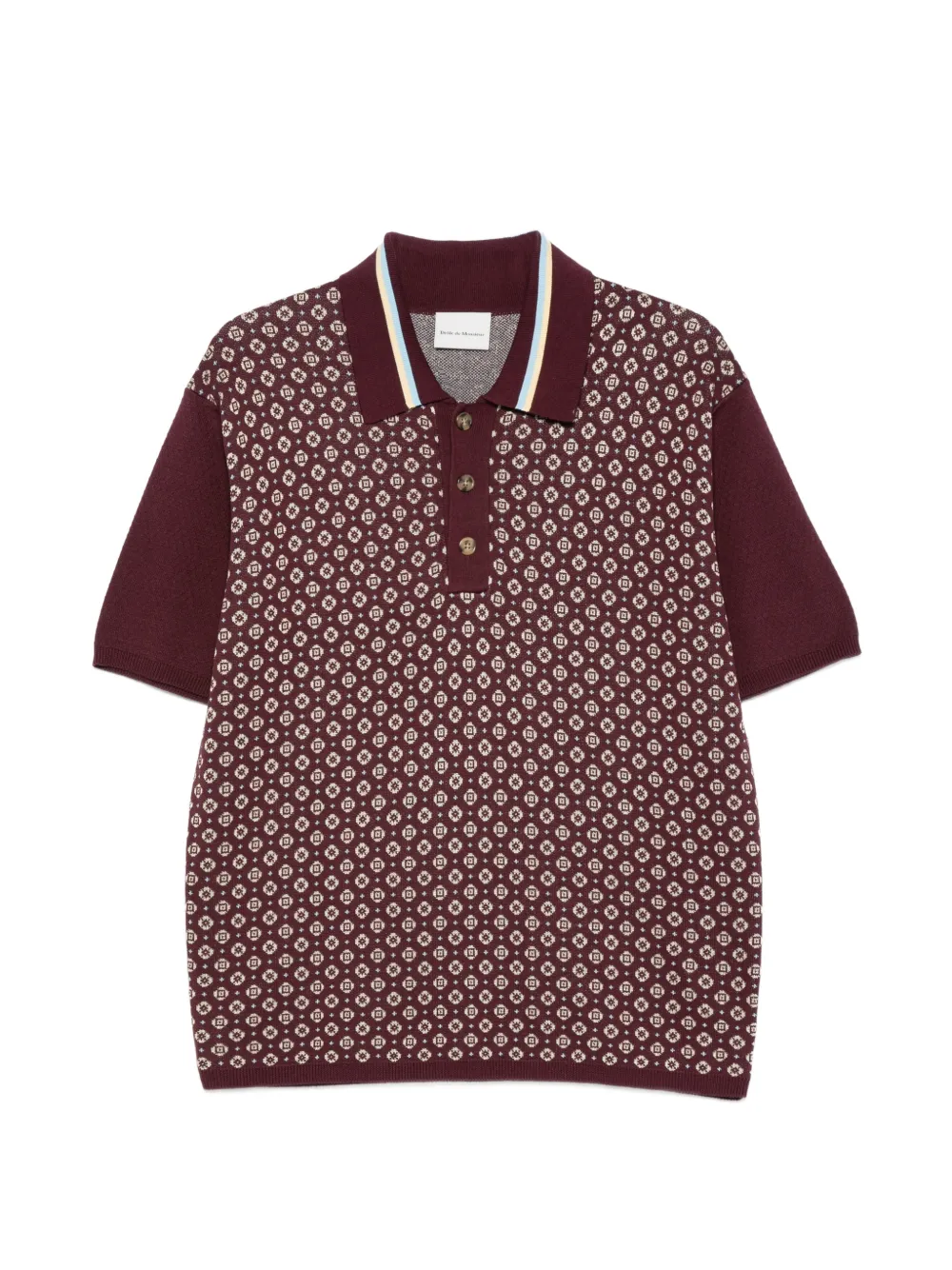 Drôle De Monsieur patterned polo shirt - Rosso