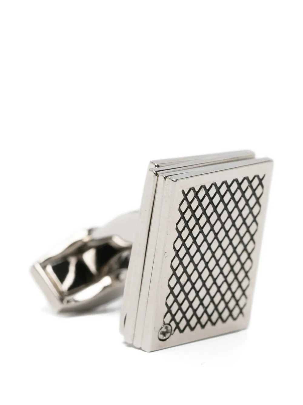  Tateossian Gemelos Playing Card Rectangulares - Plateado 