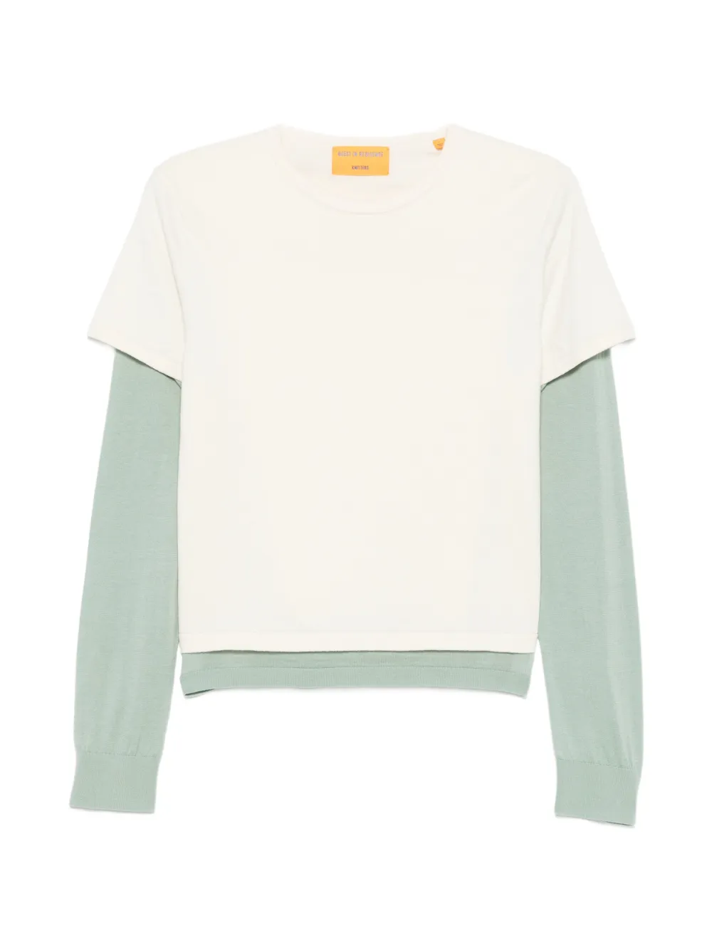 Guest In Residence layered T-shirt - Toni neutri
