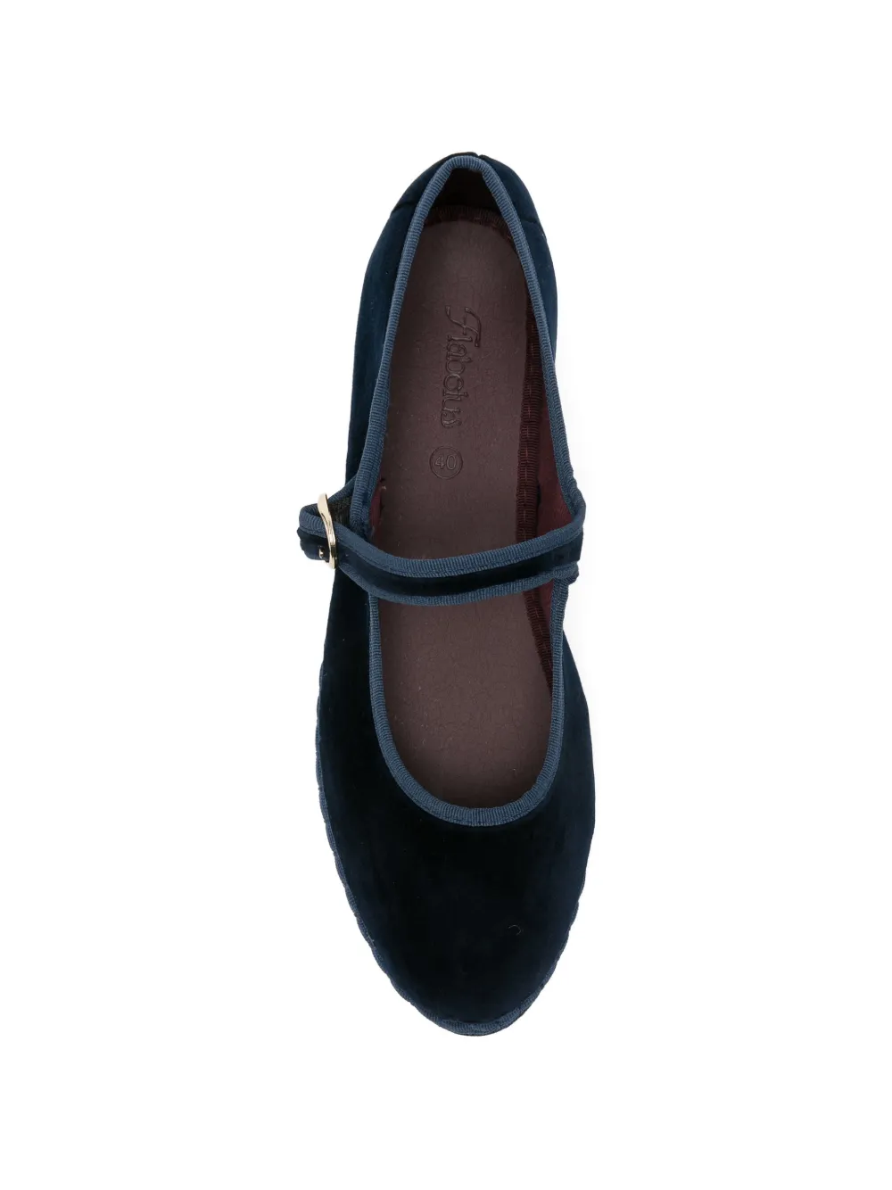 FLABELUS Molly velvet ballet flats Blauw