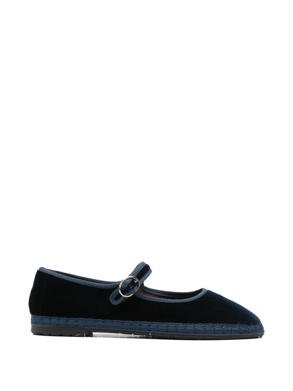 FLABELUS Molly velvet ballet flats Blauw